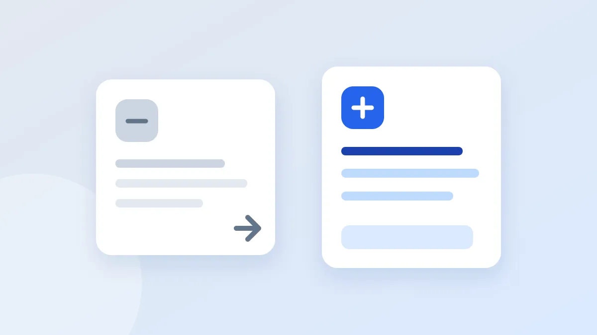 Two expense sharing options side by side