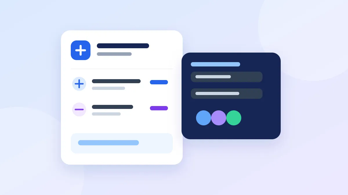 A Spliteo group and expense illustrated as app cards