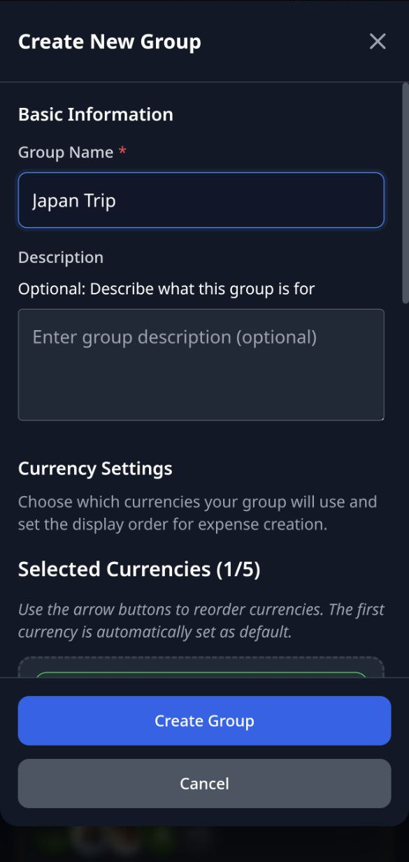 Crea un grupo